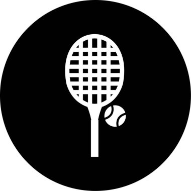 Tenis topu ikonu vektör illüstrasyonu