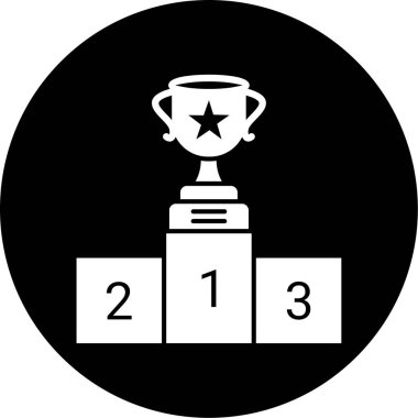 Kazandım. Web simgesi basit illüstrasyon