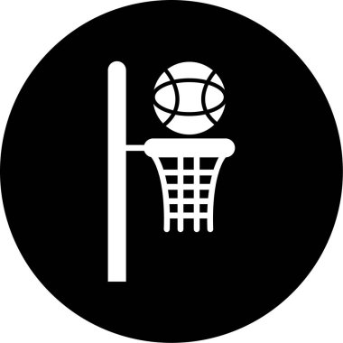 Basketbol. Web simgesi basit illüstrasyon