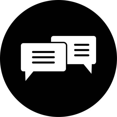 Sohbet simgesi vektör illüstrasyonu
