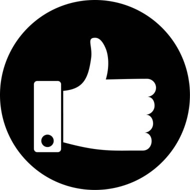 Başparmak yukarı. Web simgesi basit illüstrasyon