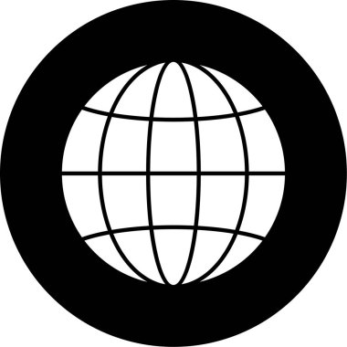 Vektör Küre Simgesi İllüstrasyonu