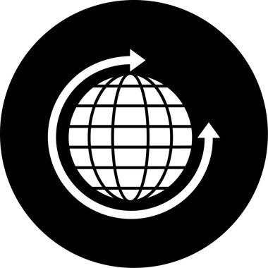 Seo ve ağ simgesinin vektör illüstrasyonu