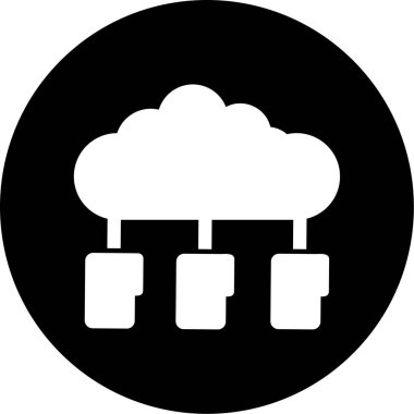 Bulut. Web simgesi basit illüstrasyon