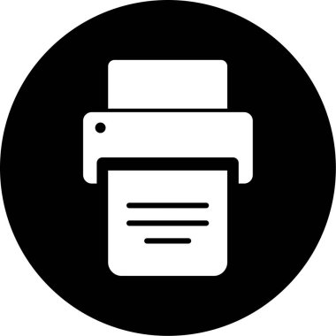 Yazıcı simgesi, vektör illüstrasyonu