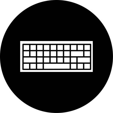 Klavye. Web simgesi basit illüstrasyon