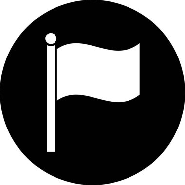 Bir bayrak simgesinin vektör illüstrasyonu