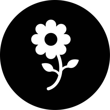 Çiçek. Web simgesi basit illüstrasyon