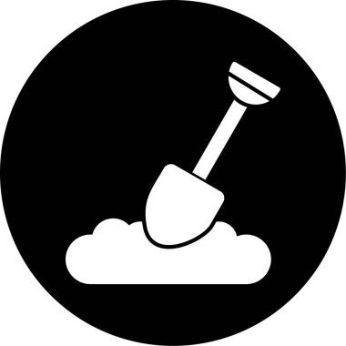 Kürek. Web simgesi basit illüstrasyon