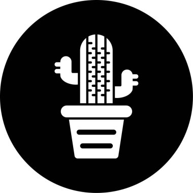 Kaktüs Simgesi Moda Tarzı İzole Arkaplan