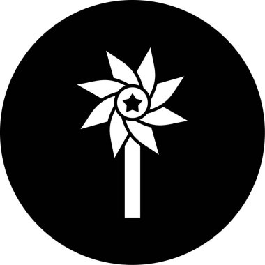 çiçek simgesi, vektör illüstrasyonu