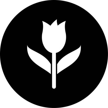 Çiçek simgesinin vektör illüstrasyonu