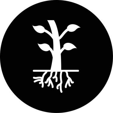 Ağaç simgesinin vektör illüstrasyonu