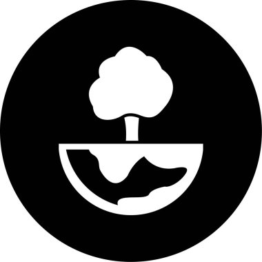 Bir ağaç simgesinin vektör illüstrasyonu