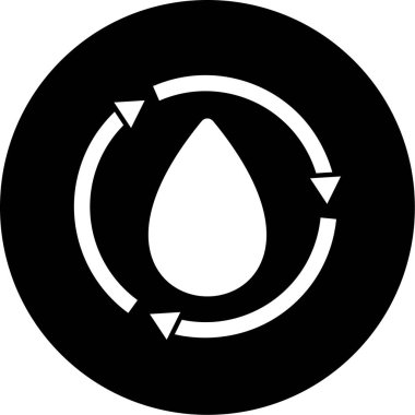 Bir damla simgesinin vektör illüstrasyonu