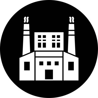 Fabrika simgesinin vektör illüstrasyonu