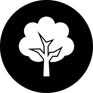 ağaç simgesi vektör illüstrasyonu
