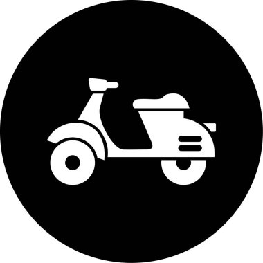 Bir motosiklet simgesinin vektör çizimi