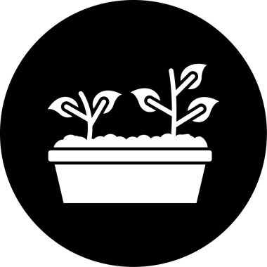 Bitki. Web simgesi basit illüstrasyon