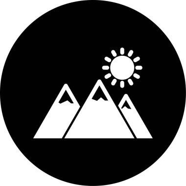 dağ simgesinin vektör illüstrasyonu