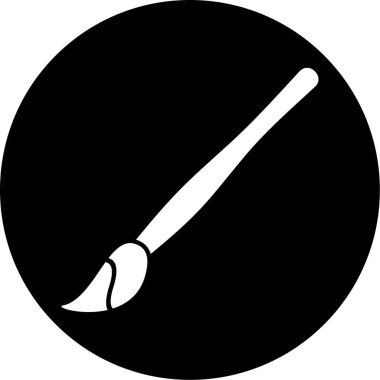 Fırça. Web simgesi vektör illüstrasyonu