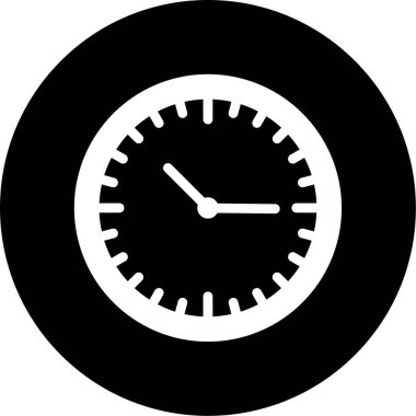 Saat. Web simgesi basit illüstrasyon