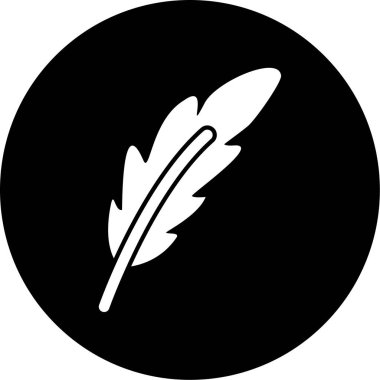 Tüy simgesi, vektör illüstrasyonu