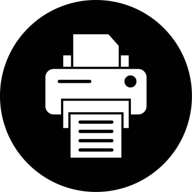 Yazıcı simgesi, vektör illüstrasyonu