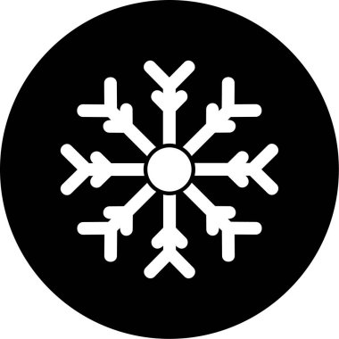 vektör kar tanesi simgesi illüstrasyonu