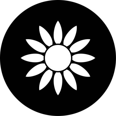 çiçek simgesi vektör illüstrasyonu