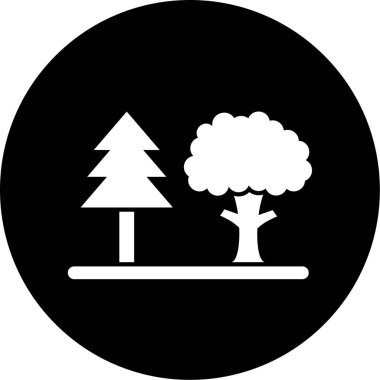 Ağaç. Web simgesi basit illüstrasyon