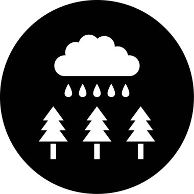 Ağaç simgesinin vektör illüstrasyonu