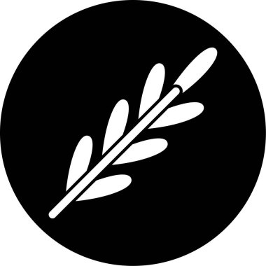 Yaprak simgesinin vektör illüstrasyonu