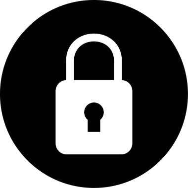 Kilit simgesinin vektör illüstrasyonu