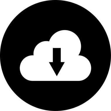 Bulut. Web simgesi basit illüstrasyon