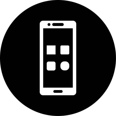 Cep telefonu simgesi, vektör illüstrasyonu