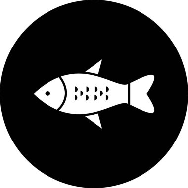 Balık. Web simgesi basit illüstrasyon