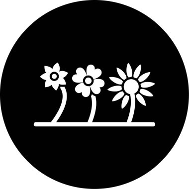 Çiçek. Web simgesi basit illüstrasyon