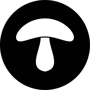 Mantar. Web simgesi basit illüstrasyon