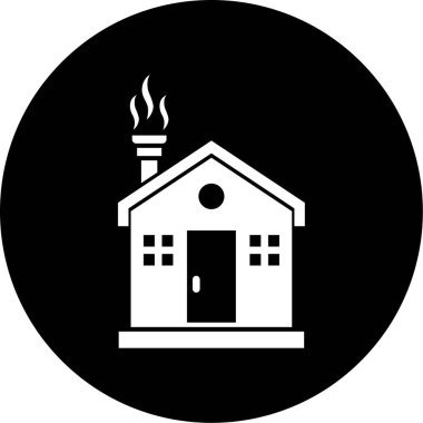 Bir ateş simgesinin vektör illüstrasyonu