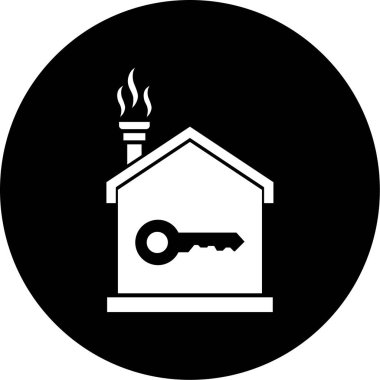 Ev. Web simgesi basit illüstrasyon