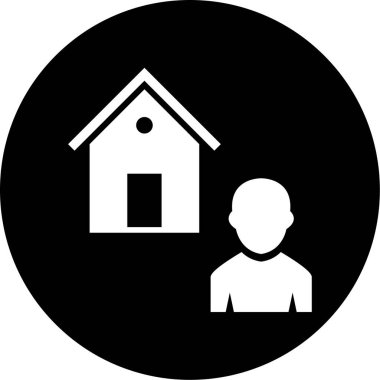 Bir ev simgesinin vektör illüstrasyonu