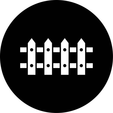 Çit. Web simgesi basit illüstrasyon