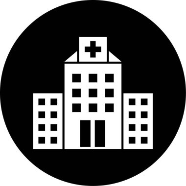 Hastane. Web simgesi basit tasarım
