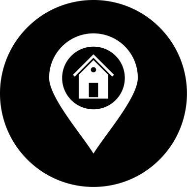 Bir konum simgesinin vektör illüstrasyonu