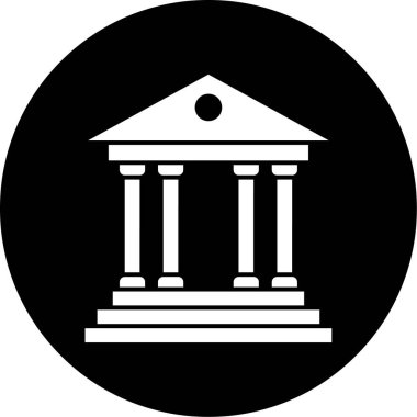 Banka simgesi, vektör illüstrasyonu