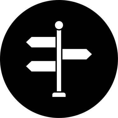 Yönün vektör illüstrasyonu Simgesi