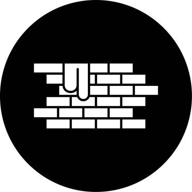 Tuğla duvar simge vektör çizim