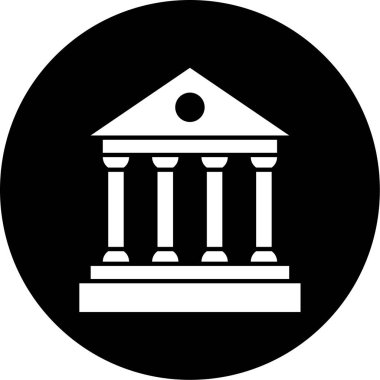 Banka simgesi, vektör illüstrasyonu