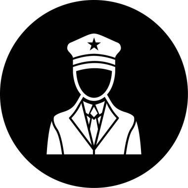 Bir polis simgesinin vektör illüstrasyonu